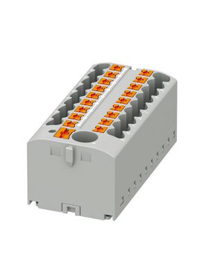 Reihenklemme, Steckverbindung, 19 Pole, 450V, 24A, 2.5mm², Grau, Packung à 8 Stück